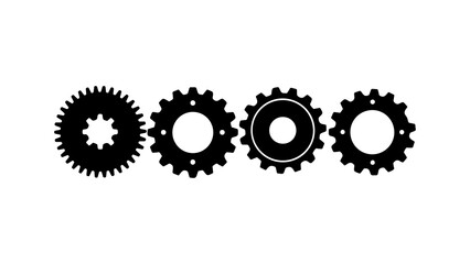 Gears mechanism with transparent background