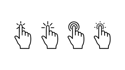 Fototapeta premium Hand icons set with transparent background