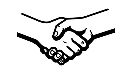 Handshake agreement with transparent background