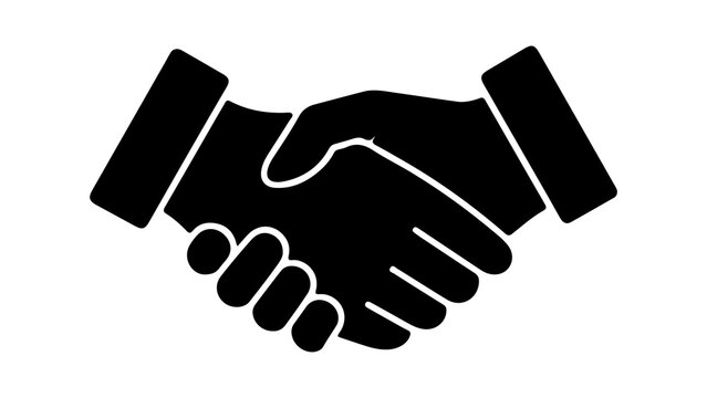 Handshake agreement with transparent background