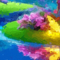 Obraz premium Various oil paintings, flowers, chrysanthemums, roses, peonies, birds, ducks, plum blossoms, lakes, forests, butterflies