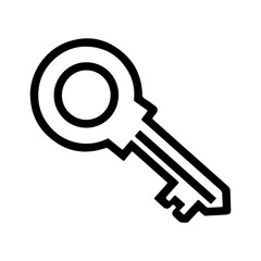 Key icon with transparent background