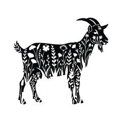 Cute Goat Yoga - Meditation Pose Illustration