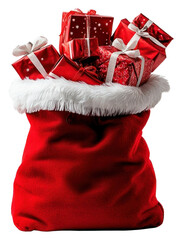 PNG Red santa claus sack full of gift christmas gifts celebration. © Rawpixel.com