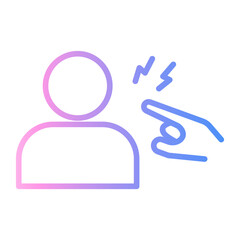 accusation Line Gradient Icon