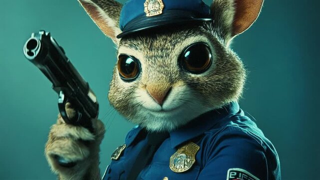 Rabbit police, movie 80s style