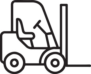 Industrial Forklift Stacking icon Vector Illustration