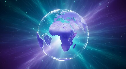Global Digital Network Connecting the World, Conceptual Data Effect for Technology