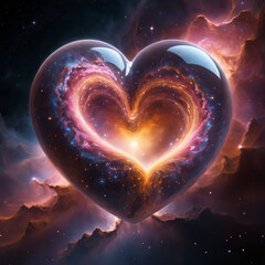 Cosmic Heart Dreamscape heart in the space