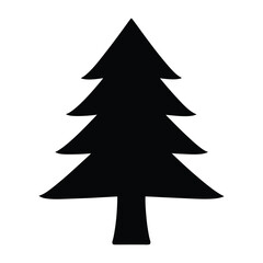 Black christmas tree vector graphic for holiday designs and winter projects download free eps file now