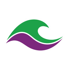 Green and Purple Wave Design