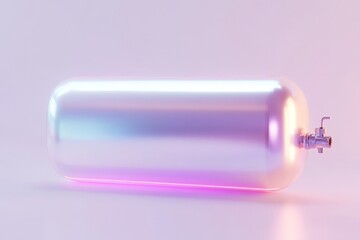 Futuristic sustainable energy concept with metallic cylinder for eco-friendly designs