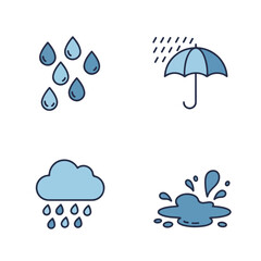 Obraz premium Weather icons set (1)