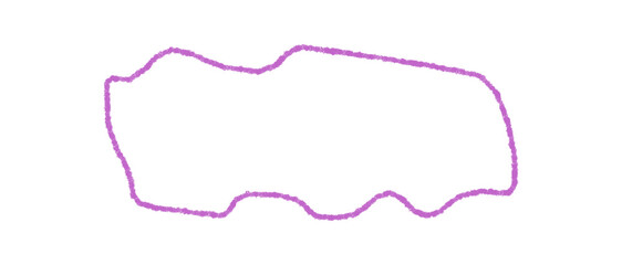 Crayon squiggle rectangle outline frame with freehand sketch style creates an organic text label. This border gives a creative background for graphic projects. Use as a unique frame for any