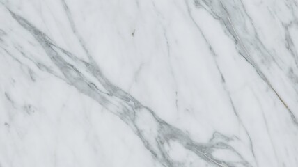 Elegant white marble texture background with delicate grey veining creating a luxurious surface appearance for design projects and presentations