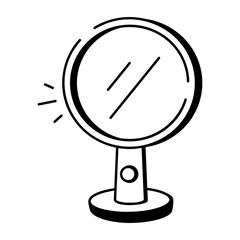 A hand drawn style icon showing a smart mirror
