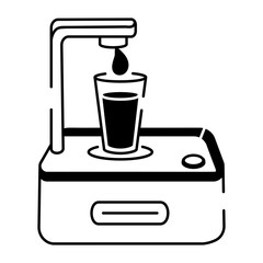 A sketchy style icon showing a smart dispenser
