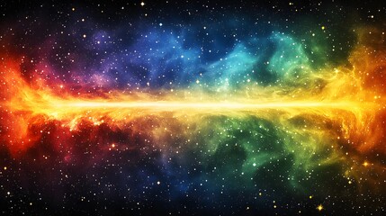 Vibrant colorful cosmic nebula with countless stars glowing against a dark background