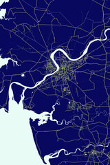 Surat - India Neon Aura Maps