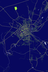 Taraz - Kazakhstan Neon Aura Maps