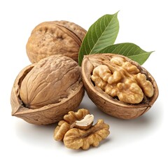 Brazilian Walnut Exotic South American Nut with Deep Brown Shell and Distinct Textured Surface Captured on Pure White Background Showcasing Tropical Heritage Strength and Minimal Natural Elegance