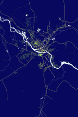 Ust-Kamenogorsk - Kazakhstan Neon Aura Maps