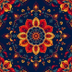 Ornate floral mandala pattern