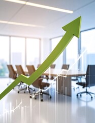 Fototapeta premium Modern office growth graph