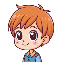 Depicting Create Bold Stroke Kawaii Boy With Short Hair And Crisp Premium Digital Asset