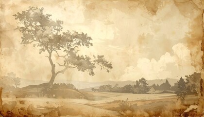 Old paper texture wallpaper with sepia tones and vintage charm