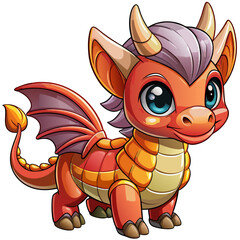 Stunning Create Bold Stroke Kawaii Chibi Dragon Rider High-Quality Stock Image