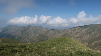 mountain landscape with clouds