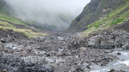 mountain landscape with blue sky