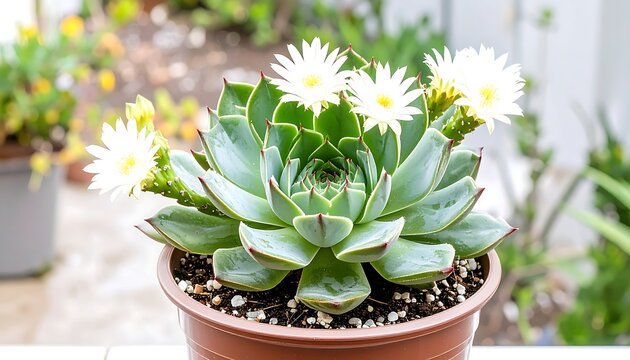 Succulent Plant in Pot - Powered by Adobe