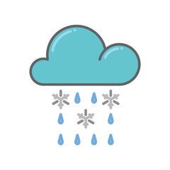 sleet icon vector design template elegant style