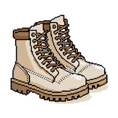 Create Bold Stroke Pixel Boots Backg Professional Photo Ideal for Marketing