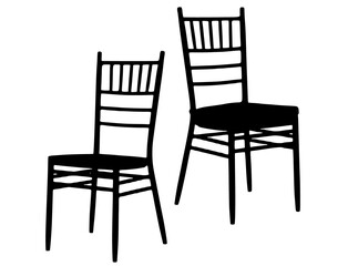 black and white chairs