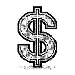 Create Bold Stroke Pixel Dollar Currency Premium Digital Asset Perfect for Editorial Content