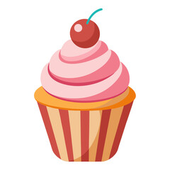 Cupcake flat design isolated on white background