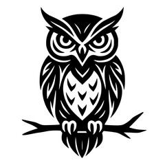 Fototapeta premium Tribal Style Halloween Owl SVG