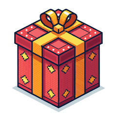 Create Bold Stroke Pixel Gift Box Reward Creative Visual Ideal for Marketing
