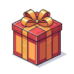 Vibrant Create Bold Stroke Pixel Gift Box Reward Creative Visual