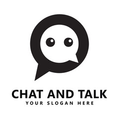 Chat talk speech bubble icon vector logo template design illustration vector
