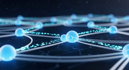 Interconnected Network - A Futuristic Web of Data and Communication.