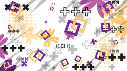 Geometric Floral Abstract Vector Background