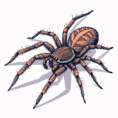 Depicting Create Bold Stroke Pixel Spider Enemy Bac Crisp Premium Digital Asset