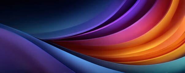 Obraz premium Abstract colorful curved layers creating a dynamic and vibrant visual effect