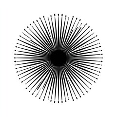 Circular radiating lines with a dark center