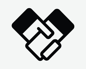 Handshake Agreement Icon business deal hand shake friendly contract deal partnership teamwork cooperation meeting gesture trust collaboration sign