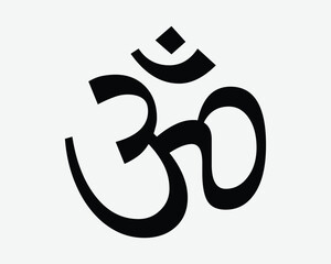 Hindu Religion Sign. Black Icon for Hinduism. Indian religious temple symbol of India for worship. Holy traditional spiritual graphic image for faith